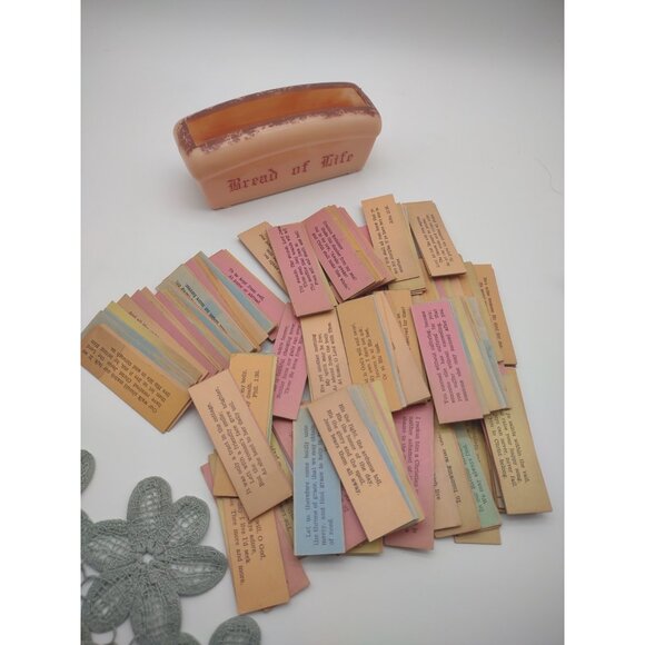 Vintage 1950s Bread of Life Scripture Cards Bible Verse Prayers Cross Publishing - Picture 3 of 17